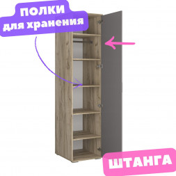 Шкаф в спальню с распашными дверями