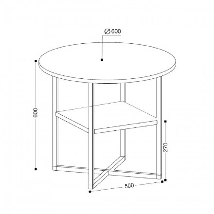 Современная мебель стол журнальный низкий круглый | Кофейный столик | Придиванный столик ЛОФТ bergen 15 (дуб крафт золотой), купить недорого в фирменном салоне магазине «Моя Мебель», всего за 4 310 руб.