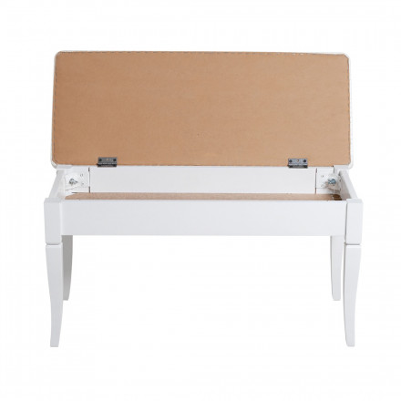 Современная мебель банкетка в прихожую с сиденьем, с ящиком мягкая | Тумба в прихожую с сиденьем узкая Vivaldi M экокожа белый / массив белый, купить недорого в фирменном салоне магазине «Моя Мебель», всего за 7 340 руб.