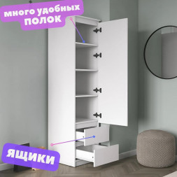 Шкаф в спальню с распашными дверями