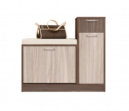 Современная мебель Об-02 Обувница ЛДСП Basel Beige/ ЯШС (3356 PR)/ корпус ЯШТ (3357 PR)/ ЯШС (1722 ГП), купить недорого в фирменном салоне магазине «Моя Мебель», всего за 8 970 руб.