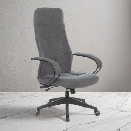 Современная мебель компьютерное кресло бюрократ серое | Офисное кресло руководителя на колесиках | кресло Руководителя Бюрократ CH-608Fabric (ткань темно-серый Alfa 44), купить недорого в фирменном салоне магазине «Моя Мебель», всего за 7 990 руб.