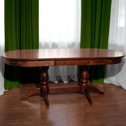 Современная мебель кухонный стол раздвижной овальный | стол обеденный Раздвижной большой | стол раскладной кухонный | большой раскладной обеденный стол | стол в гостиную в современном стиле | дерево массив шпон МДФ Tarun 3 орех, купить недорого в фирменном салоне магазине «Моя Мебель», всего за 42 540 руб.