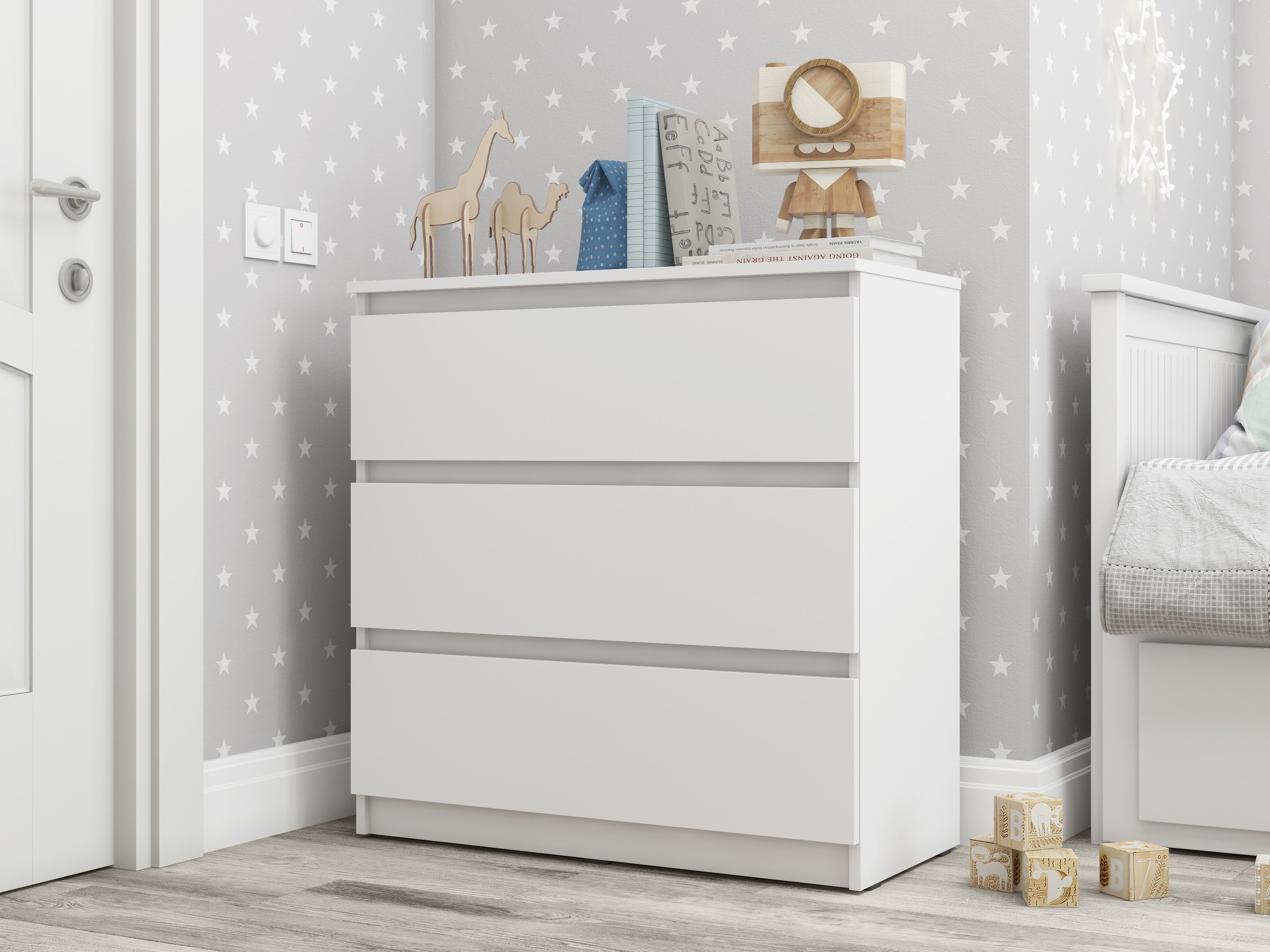 Белый комод 3 ящика как IKEA MALM в 'Моя Мебель'